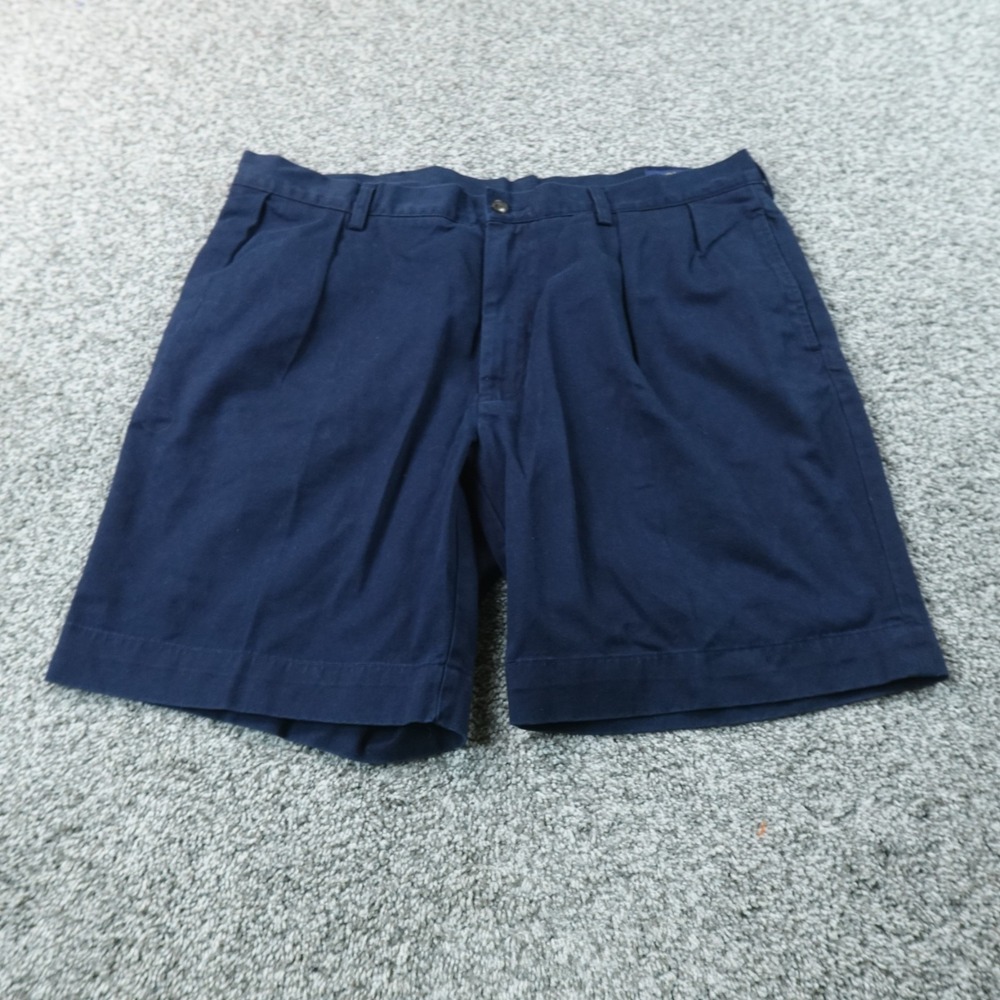 Polo Ralph Lauren‎ Shorts Mens 38 Blue Chino Classic Fit Pleated Golf Dad Preppy